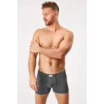 Lonka pánské bambusové boxerky Norbert BM117567 tmavě šedá – Zboží Dáma