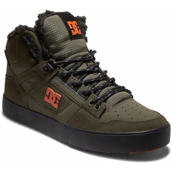 Dc Pure High Top WC WNT DOO/Dusty Olive /Orange