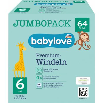 babylove Premium pleny xxl Jumbopack 64 ks