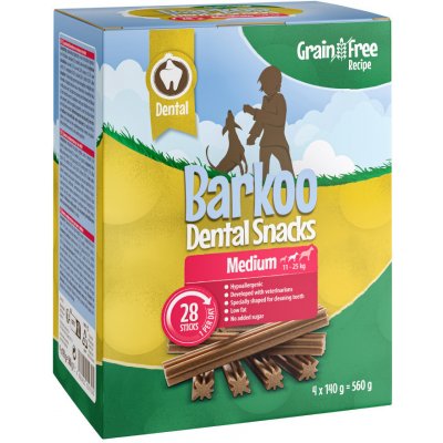 Barkoo Dental Snacks 28 nebo 56 kusů receptura bez obilovin pro střední psy 28 ks 560 g – Zboží Mobilmania
