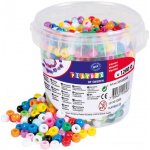Korálky plastové v kbelíčku mix barev, 1200 ks – Zboží Mobilmania