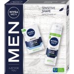 Nivea Men Sensitive Shave pěna na holení 200 ml + voda po holení 100 ml dárková sada – Zbozi.Blesk.cz