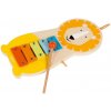Dětská hudební hračka a nástroj Goki xylofon 5 tónů Kovový lev