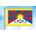 LIBEA, s.r.o. Vlajka Tibetu Rozměr: 60×90 cm, Uchycení: Karabiny na stožár – Hledejceny.cz