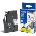 Brother TZE-121, černý tisk průsvitný podklad 8 m x 9 mm – Zboží Dáma