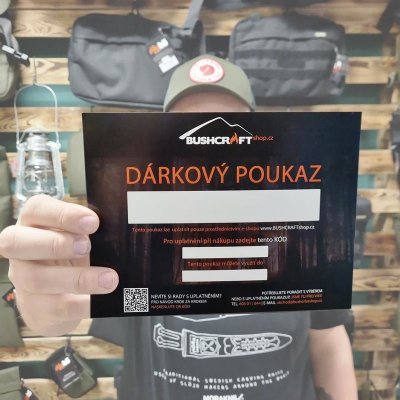 JUBÖ Dárkový poukaz na nákup v BUSHCRAFTshop.cz Hodnota poukazu: 2500 Kč