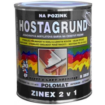 Barvy a laky Hostivař Hostagrund Zinex 2v1 S2820 RAL 8012 červenohnědá 0,6 L