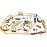 Leaf Toys v borovicovém lese Wild Pines Train set Tender s vlakem a auty zvířátka s přírodou – Zboží Dáma