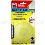 Den Braven Transparentní oboustranná páska Nano clear Debbex 19 x 2 mm x 2,5 m – Zboží Mobilmania