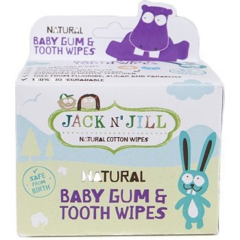 Jack N' Jill dětské vlhčené ubrousky na zuby a dásně 25 ks