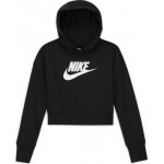 Nike Sportswear FT Crop Hoodie G black/white – Zboží Mobilmania