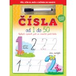 FONI Book Čísla od 1 do 50 se stíratelnými listy + popisovač 21x28cm – Hledejceny.cz