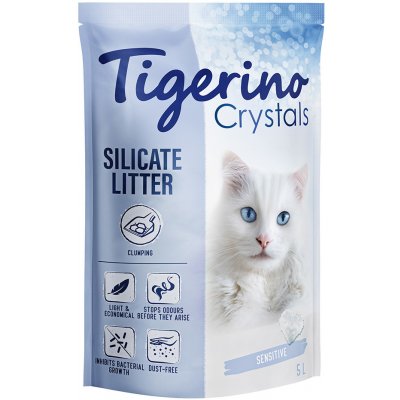 Tigerino Crystals hrudkující Sensitive bez vůně 5 l – Zbozi.Blesk.cz
