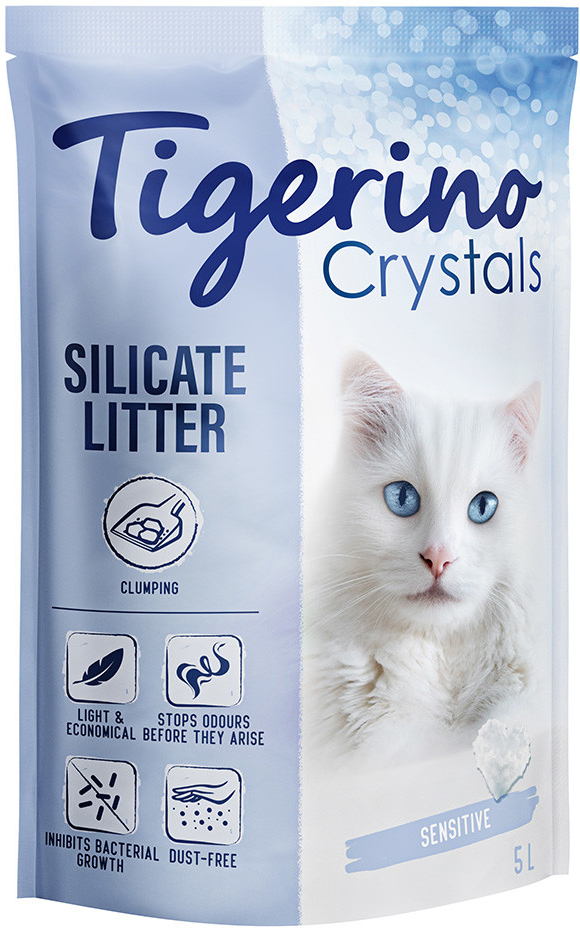 Tigerino Crystals hrudkující Sensitive bez vůně 5 l