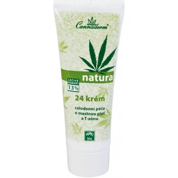 Cannaderm Natura 24 pleťový krém pro mastnou pleť 75 g