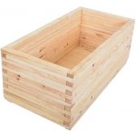 Rojaplast Květináč Maxi dřevěný 100 x 50 x 40 cm přírodní borovice – Zboží Dáma