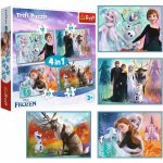 TREFL Ledové království: Úžasný svět 4v1 12,15,20,24 dílků – Zboží Dáma