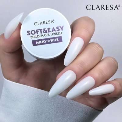 Claresa Uv Led gél na nechty Soft Easy Builder gel milky white 45 g – Hledejceny.cz