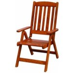 Zahradní dřevěné polohovací křeslo LUISA – Zbozi.Blesk.cz