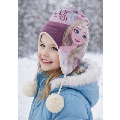 Sun city dívčí čepice FROZEN zimní s bambulemi růžovokrémová – Zboží Dáma