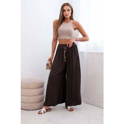 Kesi Dámské kalhoty tmavě hnědá – Zboží Dáma