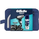 GILLETTE MACH3 Charcoal taška -Strojek + 2 NH + gel na holení 200 ml dárkové balení – Hledejceny.cz