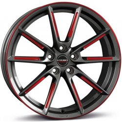 Borbet LX 8x19 5x108 ET45 matt black rim blue