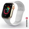 Řemínek k chytrým hodinkám SWISSTEN ŘEMÍNEK PRO APPLE WATCH SILIKONOVÝ 42/44/45 mm BÍLÝ 46000114