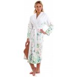 Vestis dámský župan s límcem JULIA 2151 0001 Bílá s květy bílá s květinovým vzorem – Zboží Dáma