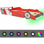 Vidaxl 243936 Dětská s LED postel závodní auto červená – Zboží Mobilmania