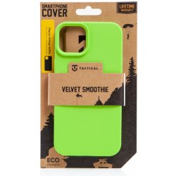 Pouzdro AppleMix TACTICAL Velvet Smoothie Apple iPhone 15 Plus - příjemné na dotek - silikonové - avokádově zelené