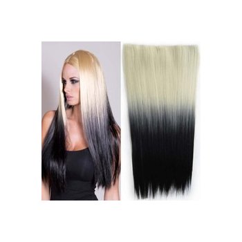 Clip in vlasy 60 cm dlouhý pás vlasů ombre styl 613/1B