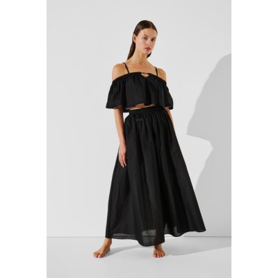 Karl Lagerfeld KARL DNA LONG SKIRT BLACK – Zboží Dáma