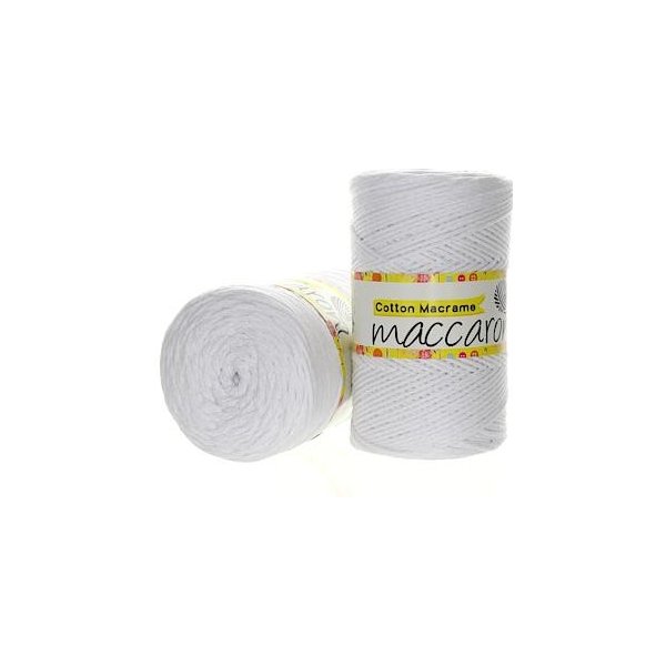 Šňůra a provázek Maccaroni Cotton Macrame bílá 02