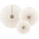 Dekorační rozety bílé 20-30 cm – Zboží Dáma