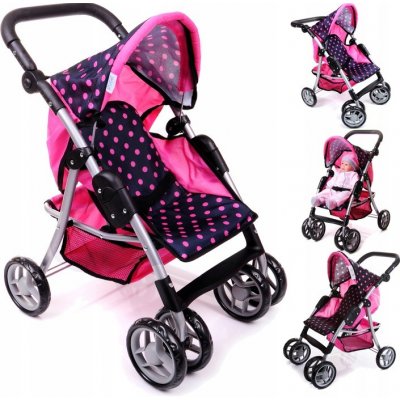 Doris sportovní 9352 63 cm tmavý s růžovými puntíky – Zboží Dáma