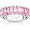 Prsteny Thomas Sabo Prsten Pink stones pavé TR2366 051 9