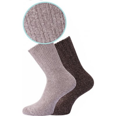 WiK dámské ponožky 37717 Chenille Socks Hnědá