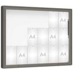 PROCITY Venkovní vitrína model 2000, 18 x A4, plexi, šedá PRO | Zboží Auto
