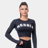 Dámské sportovní tričko Nebbia Sporty HERO crop top 585 black
