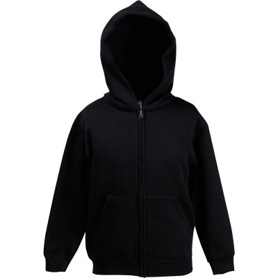 Fruit of the Loom mikina Classic Kids Jackets black – Zboží Mobilmania