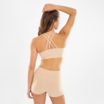 Starever dívčí top na moderní tanec s tenkými ramínky béžový – Sleviste.cz