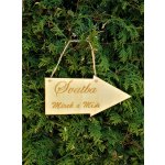 Dřevěná šipka SVATBA – Zbozi.Blesk.cz