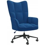 vidaXL 328083 relaxační modré samet – Zboží Dáma