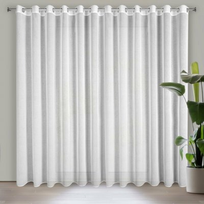 EUROFIRANY ZÁCLONA NA KROUŽCÍCH MARGO 300X250 CM BÍLÁ – Hledejceny.cz