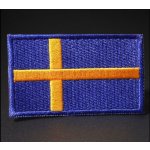Nášivka nažehlovací vlajka Švédsko 7x4 cm - barevná – Zboží Dáma