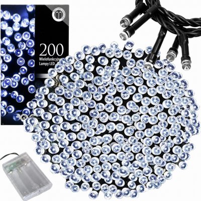 Real Home Vánoční světýlka, 200 LED, ozdobná vánoční stromečková světelná řetěz, 20 m, bílá, studená barva – Hledejceny.cz