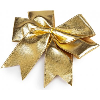 LADO Vánoční mašle metalická Varianta: 2 (13x12 cm) zlatá, Balení: 1 ks – Hledejceny.cz