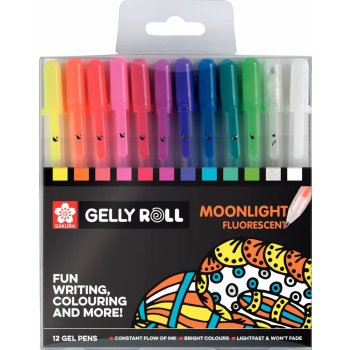 Bruynzeel-sakura POXPGBMOO12 gelové pero pastel a fluo Gelly Roll Moonlight 0,5 mm sada 12 ks