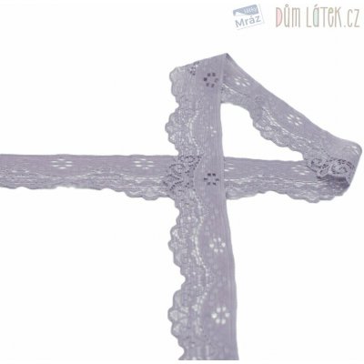 Elastická krajka lila, 35 mm – Sleviste.cz